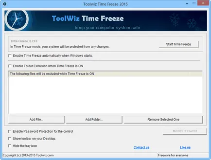 Преглед време toolwiz замрази по-добре от System Restore