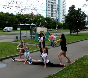 Szervezése a flash mob Moszkvában