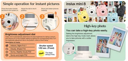 Различията Фуджи instax камери 70, мини 8, 25, 50-те, 90 и 210, мигновени снимка на клуба