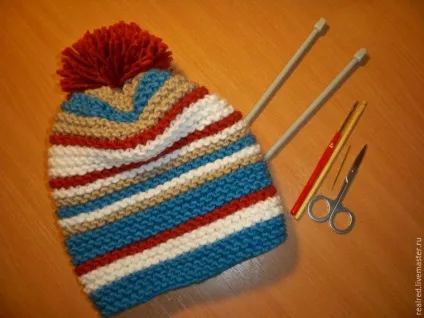 Вяжем спицами просту шапку - ярмарок майстрів - ручна робота, handmade (пряжа напіввовна) Вяжем спицами просту шапку - ярмарок майстрів - ручна робота, handmade