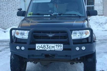 Предна броня за UAZ Patriot с ръцете си