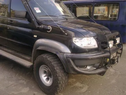 Предна броня за UAZ Patriot с ръцете си