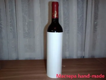 Prietena un cadou cu mâinile, decora o sticlă de vin - made mână-master