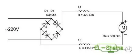 Conectarea motor cu colector