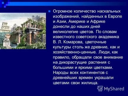 Представяне на градински цветя изпълнени ученик 4 - а - клас Yagin Антон ръководител osipkina