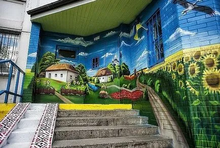 Baieti au venit din cutii și a pus lucrurile frumusete! Desene pe pereți sau graffiti pe casa ta