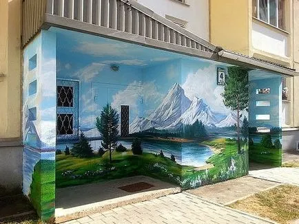 Baieti au venit din cutii și a pus lucrurile frumusete! Desene pe pereți sau graffiti pe casa ta