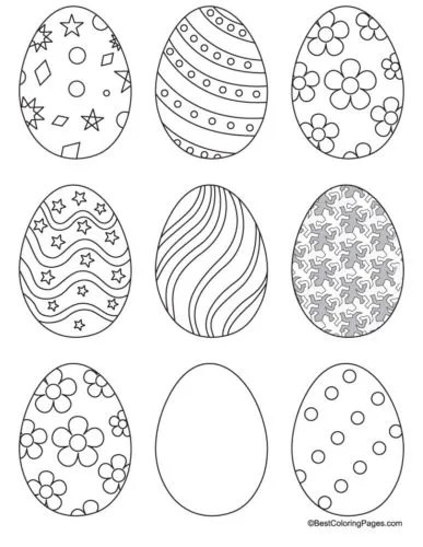 Картинки за оцветяване, занаятите и боядисване на великденски яйца за деца