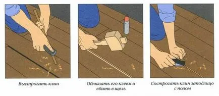 Ремонт дървени подови видео инструкции за това как да поправите на пода с ръце им pokrvtie, снимки