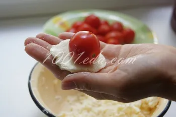 Рецепта за вкусна закуска на сирене и домат - студен снакс 1001