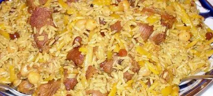 Пилаф рецепта със свинско ориз на пара, булгур и ечемик