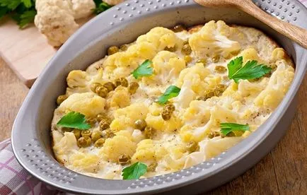 Receptek karfiol tojással és sajttal sütőben, válasszon ki egy titkos