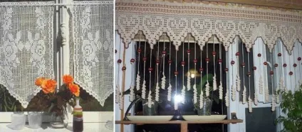 Фіранки гачком схеми в'язання штор, підхоплення, штори для кухні з описом, фото моделей, філейне (гачком) Фіранки гачком схеми в'язання штор, підхоплення, штори для кухні з описом, фото моделей, філейне