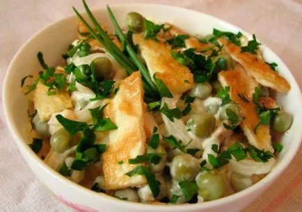 Saláta omlett - egy új és bevált saláta receptek omlett