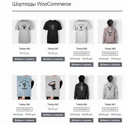 Scurtăturile pentru un magazin online pe woocommerce WordPress
