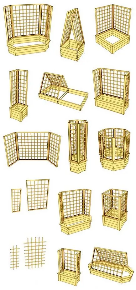 Trellis за увивни растения - как да се направи собствените си ръце, моите идеи за градината и градината