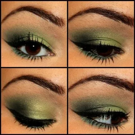 Smokey Eyes „barna szeme szakaszaiban a teremtés, lépésről lépésre fotó