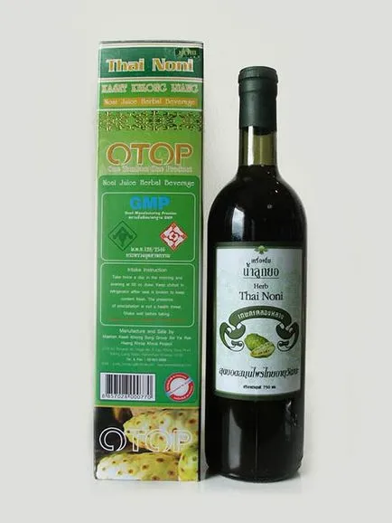 Sucul de noni din Thailanda - capsulă de fructe este luat, manual, preț, recenzii, caracteristici,