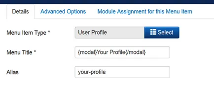 Létrehozása modális ablak, egy albumba hatása joomla