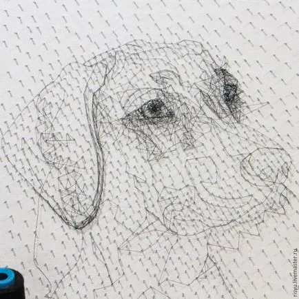 Hozzon létre egy rendhagyó portré a stílus „string art” - tisztességes iparos - kézzel készített, kézzel készített