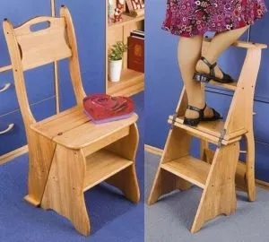 Стол стълба с техните ръце чертежи и размери на това как да се направи дървен стол кабриолет стълба