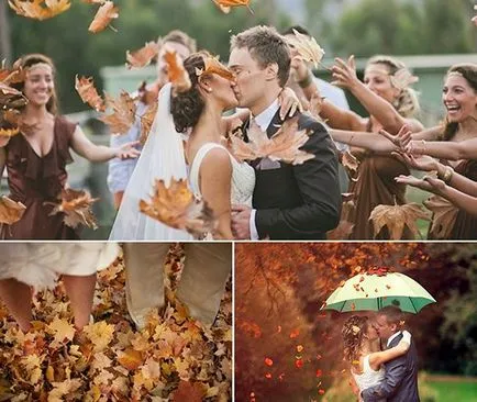 Őszi esküvői fotózásra - ötletek fotók