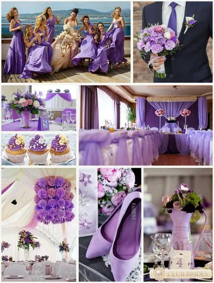 Esküvő lila virágok fotó