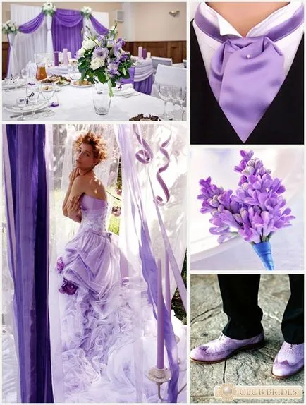 Esküvő lila virágok fotó