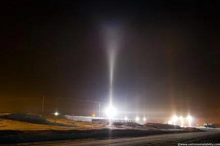 Stalpi de lumină din cer (foto) - un fenomen natural interesant