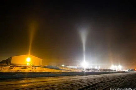 Stalpi de lumină din cer (foto) - un fenomen natural interesant