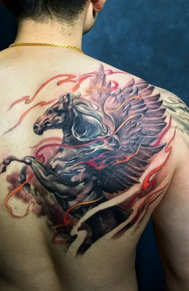 Pegasus tattoo - azaz tetoválás vázlatok és fényképek