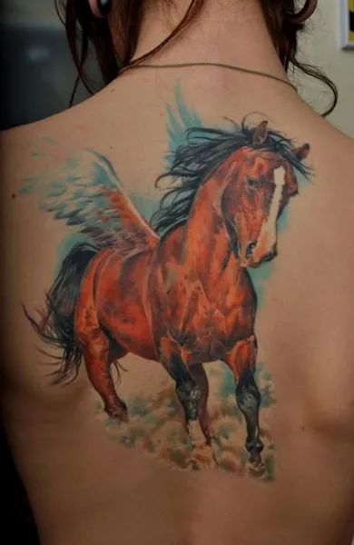 Pegasus tattoo - azaz tetoválás vázlatok és fényképek