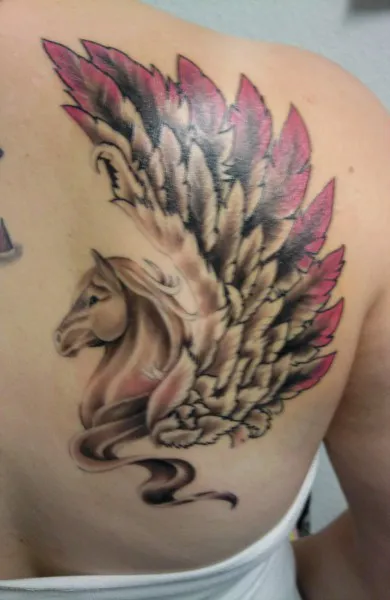 Pegasus tattoo - azaz tetoválás vázlatok és fényképek