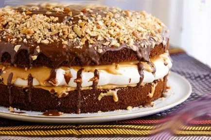 Cake „Snickers” - receptek képekkel és videó