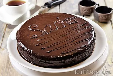 Cake „Sacher” recept lépésről lépésre fotók