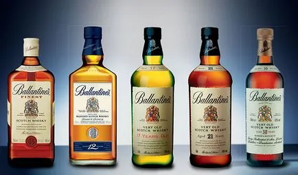 Уиски Ballantines (Ballantine) и описанието на видовете марка