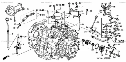 Schimbarea uleiului în transmisie automată la honda mâinile proprii (filtru de înlocuire automată UC1)