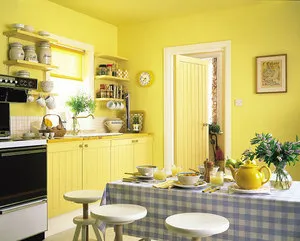 Жълти кухня снимки - великолепен интериор на апартамента и добро настроение