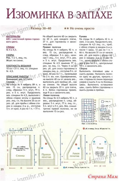 Bluza femei cu un miros - de tricotat - acasă Mamele