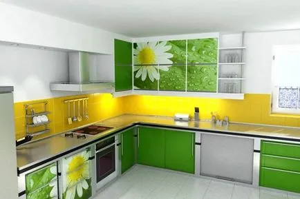 Жълти кухня интериорни тънкости за създаване на слънчева - kuhnyagid - kuhnyagid