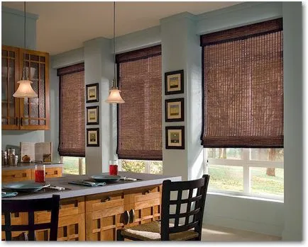 Vakok a konyhában (48 fotó) vízszintes szép függönyök és egyéb opciók, felhasználó által választható,