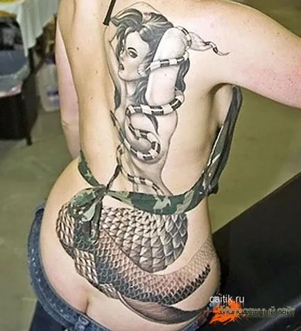 Înțeles tatuaje Mermaid - poze tatuaj