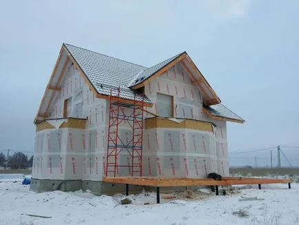 Brigade az építési keret ház a moszkvai régióban, az útmutatást a frame házak