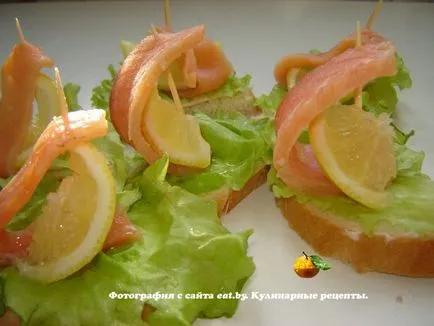 Сандвичи с червени риби рецепти със снимки