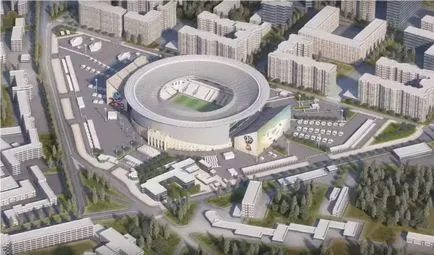 Stadionul Central din arhitecți 3D prezentate în film va arăta noi tribună
