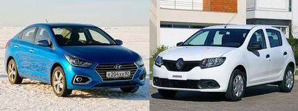 Mi jobb Renault Sandero vagy Hyundai Solaris össze költségvetési autók