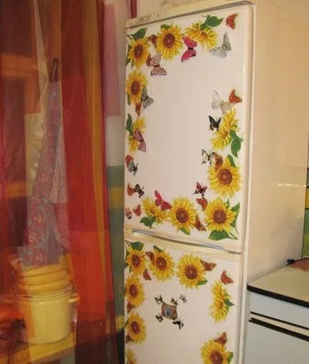 Decoupage hűtőszekrény kezét fővideó osztály dekor