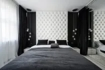 Design dormitor în fotografii tonuri de negru, video, design un dormitor in culori inchise, reparații