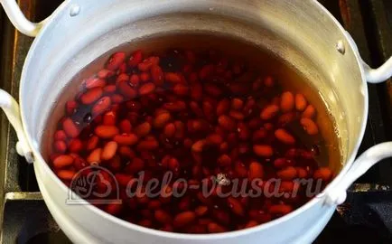 Bean ragu zöldséges recept egy fotó - egy lépésről lépésre főzés vörös bab zöldségekkel