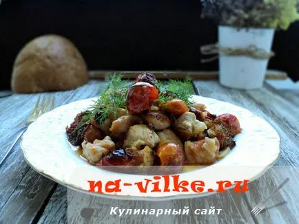 Pulyka filé paradicsommal a sütőben - a recept egy fotó